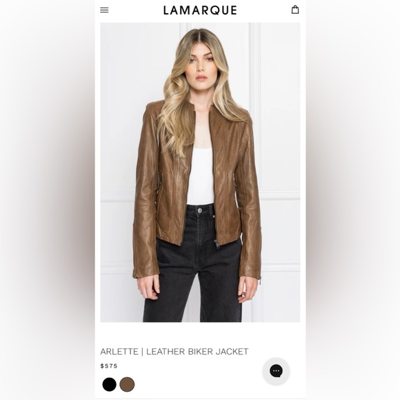NWT Lamarque Arlette leather biker jacket all saints rag & bone free people - Picture 6 of 14